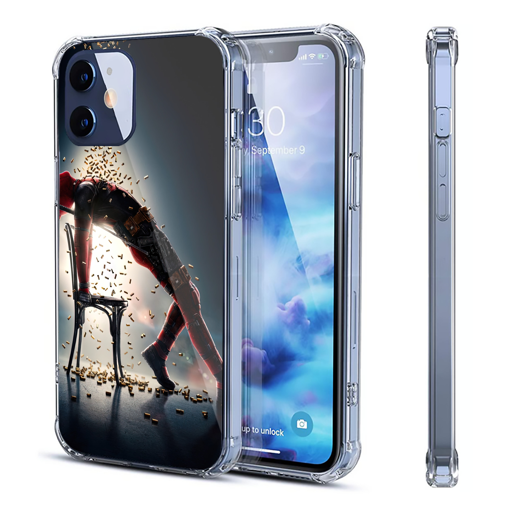 （画像用） Deadpool デッドプール 【iPhone 12シリーズ対応】透明スマホケース（クリアソフトケース）